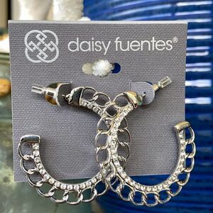 Silver Hoops Daisy Fuentes Fashion Earrings $16ea / 3 for $25